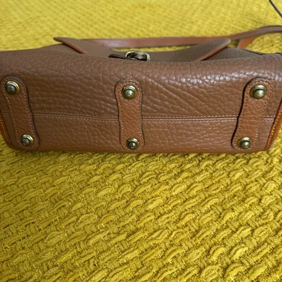 Dooney & Bourke Brown Leather Crossbody Bag with Coin Pouch - Picture 7 of 12